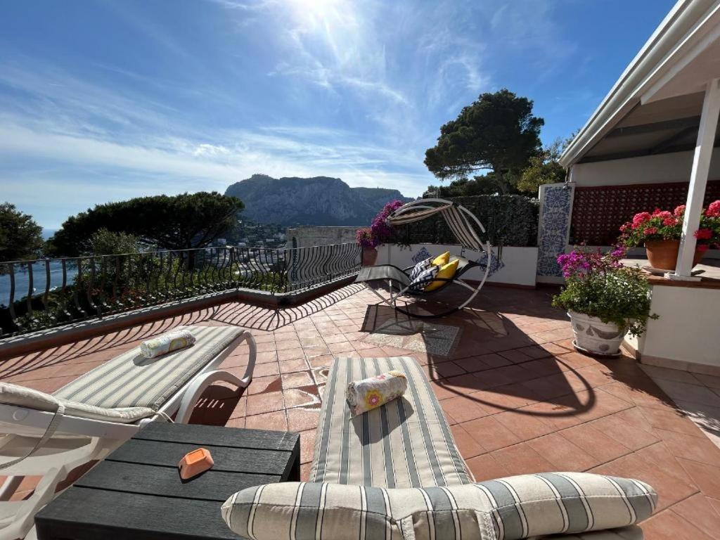 Private Villa Sea View Con Terrazza E Giardino Capri Eksteriør billede